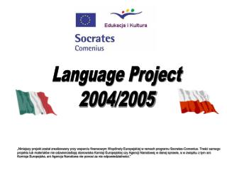 Language Project 2004/2005