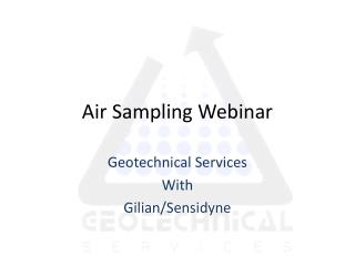 Air Sampling Webinar