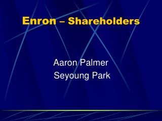 Enron – Shareholders