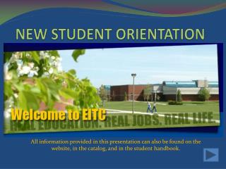 NEW STUDENT ORIENTATION