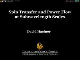 Spin Transfer and Power Flow at Subwavelength Scales