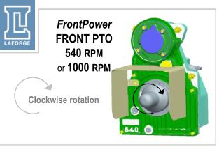 FrontPower FRONT PTO 540 RPM or 1000 RPM