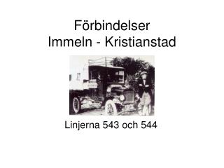 Förbindelser Immeln - Kristianstad