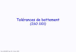 Tolérances de battement (ISO 1101)