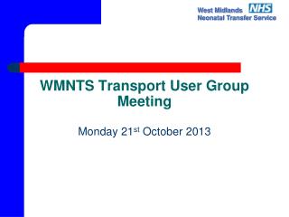 WMNTS Transport User Group Meeting