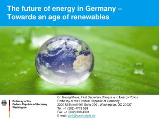 The future of energy in Germany – Towards an age of renewables