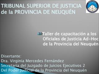 TRIBUNAL SUPERIOR DE JUSTICIA de la PROVINCIA DE NEUQUÉN