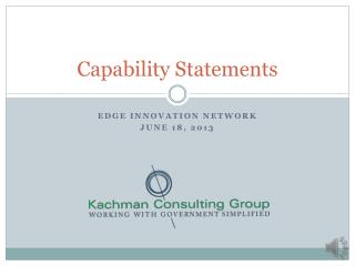 Capability Statements