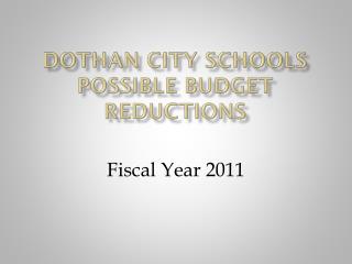 Dothan city schools possible budget reductions