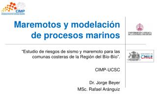 Maremotos y modelación de procesos marinos