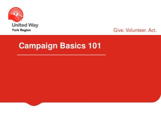 Campaign Basics 101