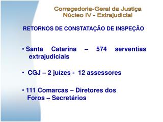 Corregedoria-Geral da Justiça Núcleo IV - Extrajudicial