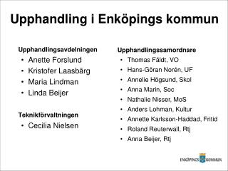 Upphandling i Enköpings kommun