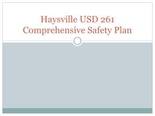 Haysville USD 261 Comprehensive Safety Plan