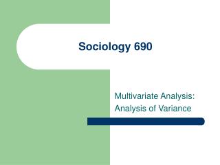 Sociology 690