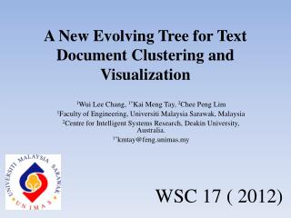 A New Evolving Tree for Text Document Clustering and Visualization