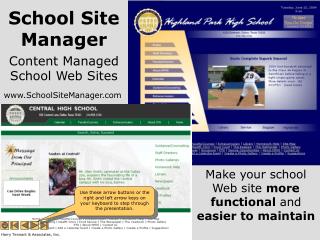 Content Managed School Web Sites