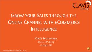 Grow your Sales through the Online Channel with eCommerce Intelligence