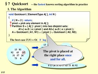 §7 Quicksort