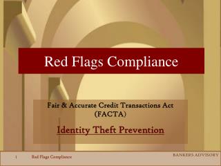 Red Flags Compliance