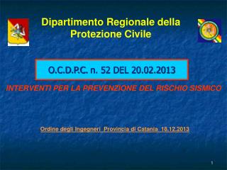 O.C.D.P.C. n. 52 DEL 20.02.2013