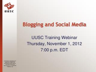 Blogging and Social Media