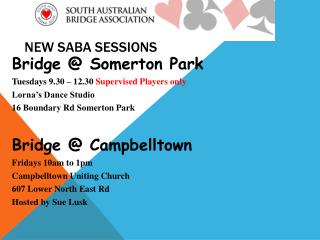 NEW SABA SESSIONS