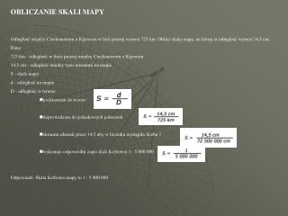 OBLICZANIE SKALI MAPY