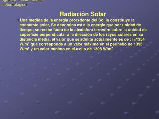 Radiación Solar