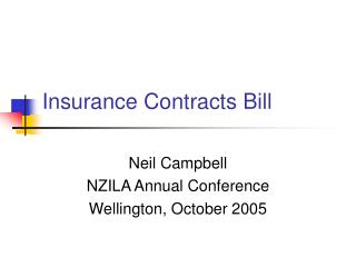 Insurance Contracts Bill