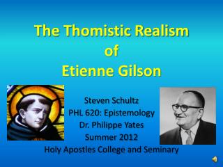 The Thomistic Realism of Etienne Gilson