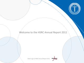 Welcome to the HSRC Annual Report 2011