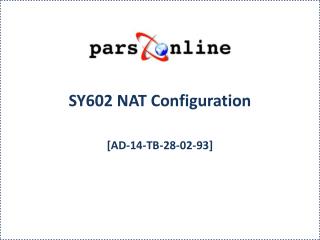 SY602 NAT Configuration