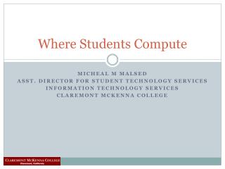 Where Students Compute