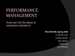 PERFORMANCE MANAGEMENT