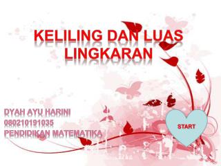 KELILING DAN LUAS LINGKARAN DYAH AYU HARINI 080210191035 PENDIDIKAN MATEMATIKA