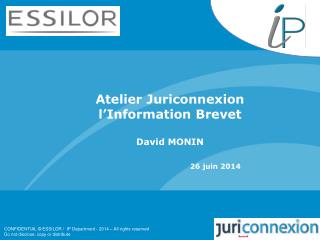 Atelier Juriconnexion l’Information Brevet David MONIN