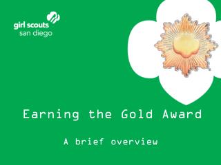 Earning the Gold Award