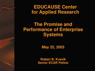 EDUCAUSE Center for Applied Research