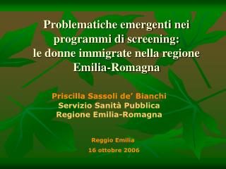 Reggio Emilia 16 ottobre 2006