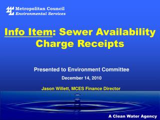Info Item : Sewer Availability Charge Receipts