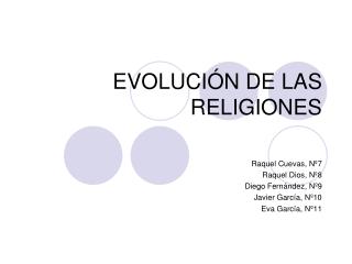 EVOLUCIÓN DE LAS RELIGIONES