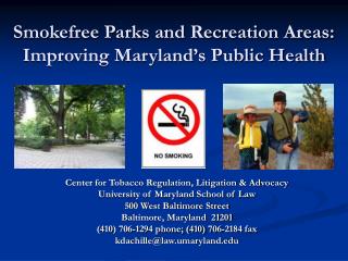 Smokefree Parks and Recreation Areas: Improving Maryland’s Public Health
