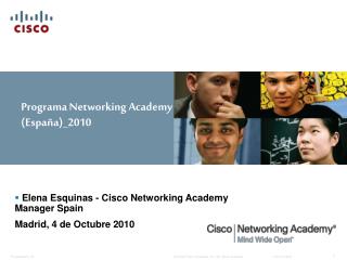 Programa Networking Academy (España)_2010