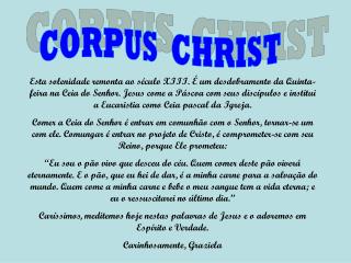 CORPUS CHRIST