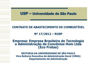 USP – Universidade de São Paulo