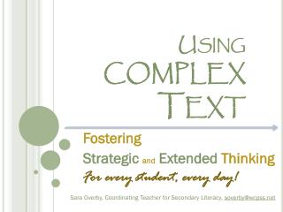 Using complex Text