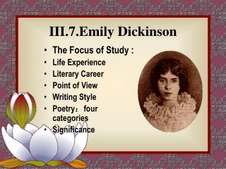 III.7.Emily Dickinson