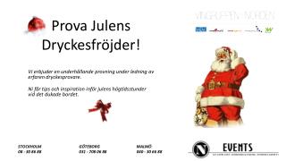 Prova Julens Dryckesfröjder!