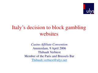 Italy’s decision to block gambling websites